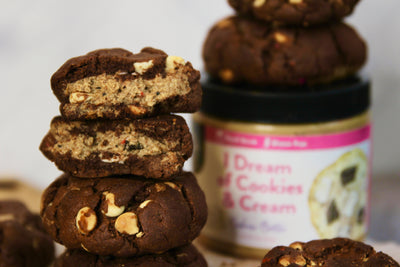 Cashew Butter Stuffed Cookies & Cream Cookies