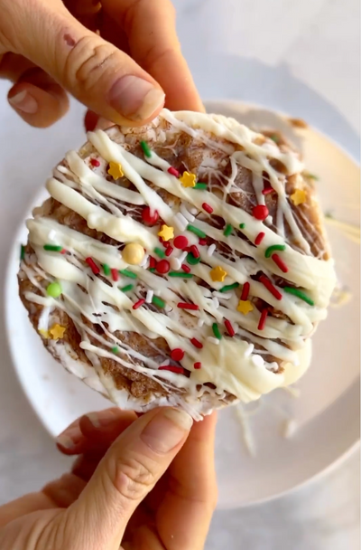 Gingerdoodle Cookie Rice Cake Treat