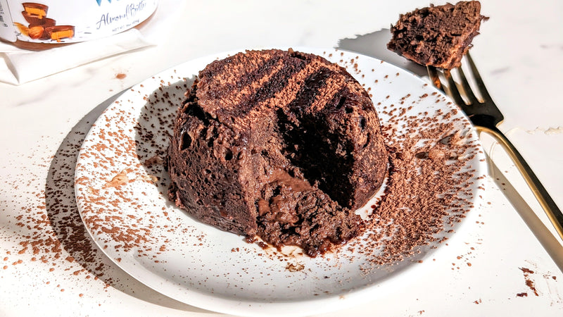 Chocolate Caramel Protein Lava Cake