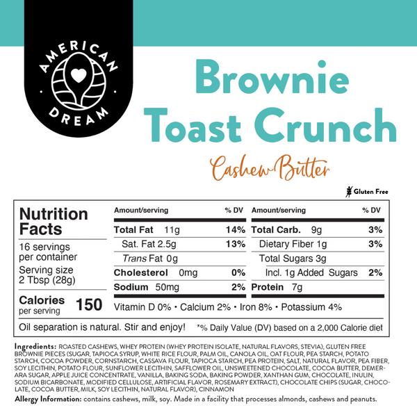 Brownie Toast Crunch Cashew Butter