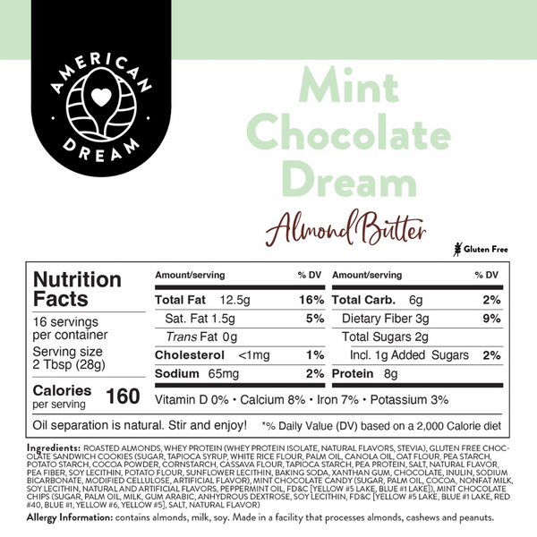 Mint Chocolate Dream Almond Butter